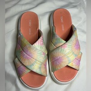 Toms Womens Alpargata Mallow Crossover Candy Pink Tie Dye 9